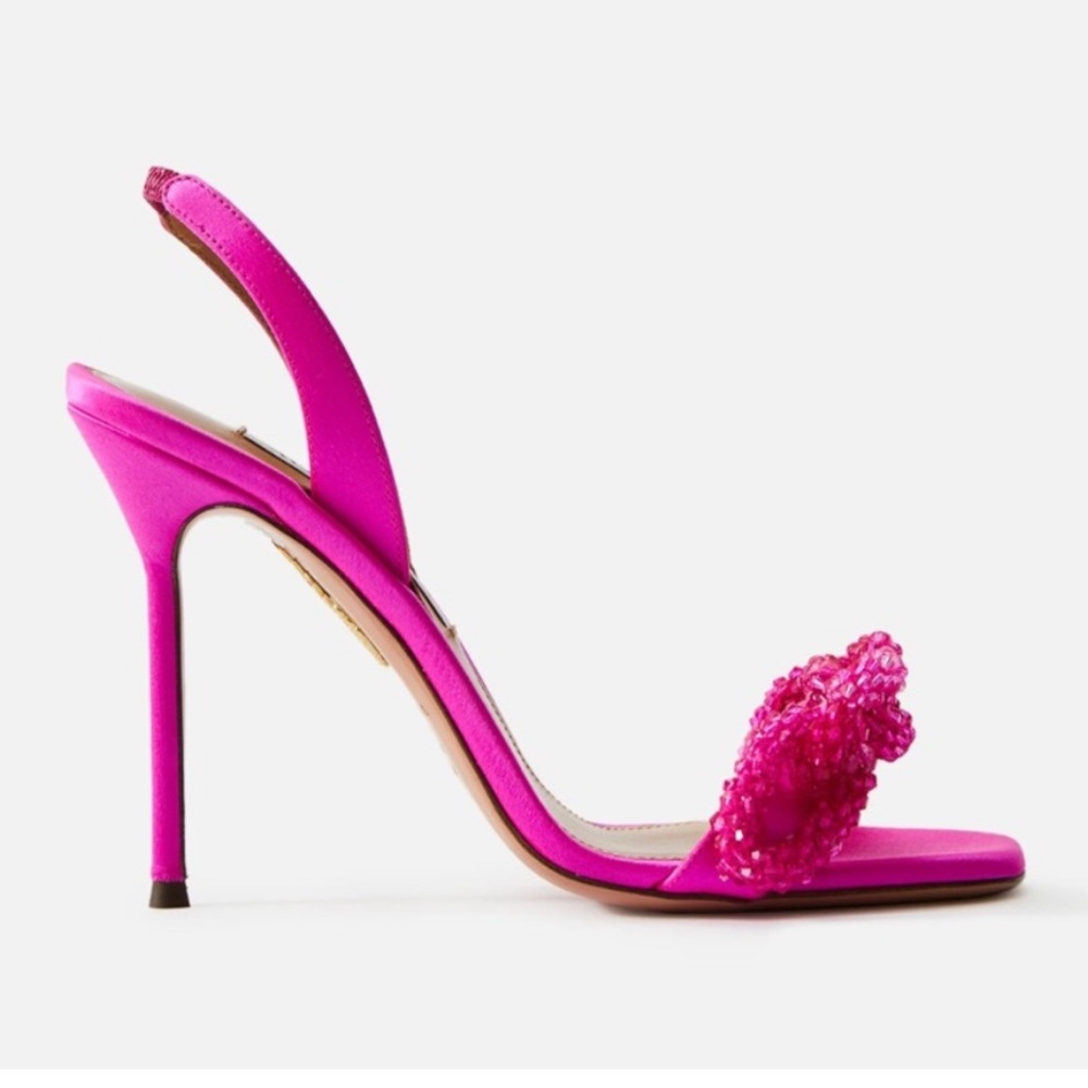 Aquazzura Chain of Love 105 - Exotic Orchid